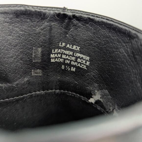 LF Alex Black Leather Studded Pointed Toe Ankle Boots Women’s 8.5 M Western - Picture 2 of 10